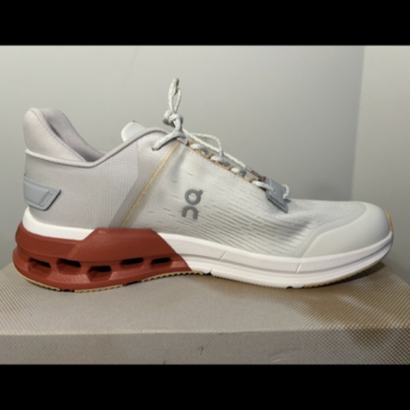 On Cloudnova Flux Sneakers/Shoes Undyed White & Auburn Mens Size 9.5 - Picture 3 of 16